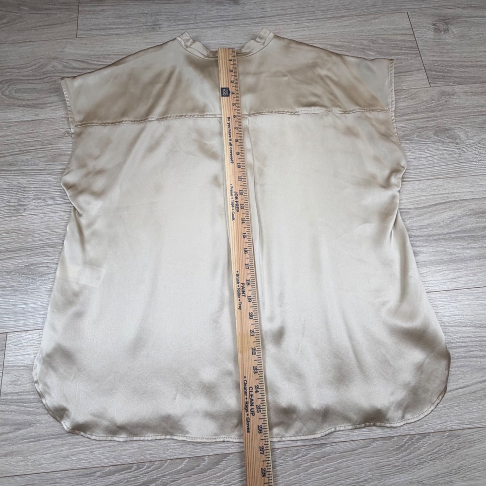 Banana Republic Serenade Silk Dolman Tunic Beige Champagne 100% Silk Blouse Sz M - Picture 8 of 8